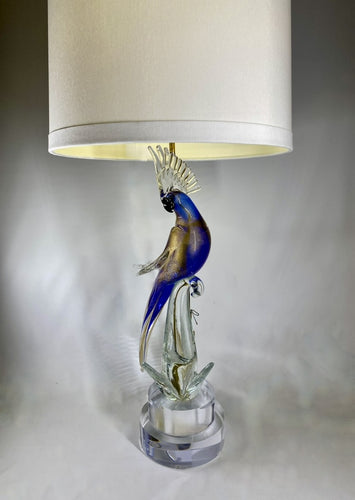 Large-Murano-Glass-Cockatoo-Lamp