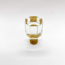 Load image into Gallery viewer, finial, finials, crystal finial, cut glass finial, glass finial, crystal glass finial, octagon, octagon finial, lampshade finial, lampshade top, lampshade topper, lamp topper, table lamp topper, table lamp finial,  contemporary finial, elegant finial, sparkly finial
