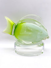 Load image into Gallery viewer, Oversized Effervescent Green Fish Art Glass Sculpture