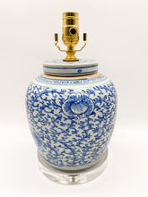 Load image into Gallery viewer, Blue/White Ginger Jar Lamp