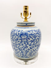 Load image into Gallery viewer, Blue/White Ginger Jar Lamp