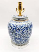 Load image into Gallery viewer, Blue/White Ginger Jar Lamp