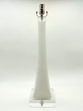 Load image into Gallery viewer, White Murano Stretched Vase Lamp