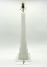 Load image into Gallery viewer, White Murano Stretched Vase Lamp