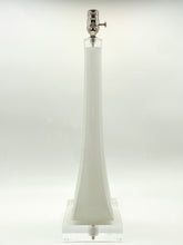Load image into Gallery viewer, White Murano Stretched Vase Lamp