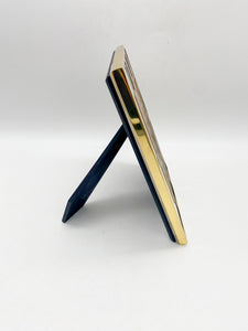 White Quartz and Brass Photo Frame, 5x7