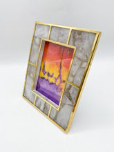Load image into Gallery viewer, White Quartz and Brass Photo Frame, 5x7