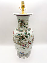 Load image into Gallery viewer, Large Rose Famille Lamp, ~34"