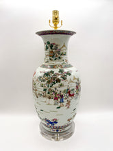 Load image into Gallery viewer, Large Rose Famille Lamp, ~34"