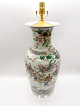 Load image into Gallery viewer, Large Rose Famille Lamp, ~34"
