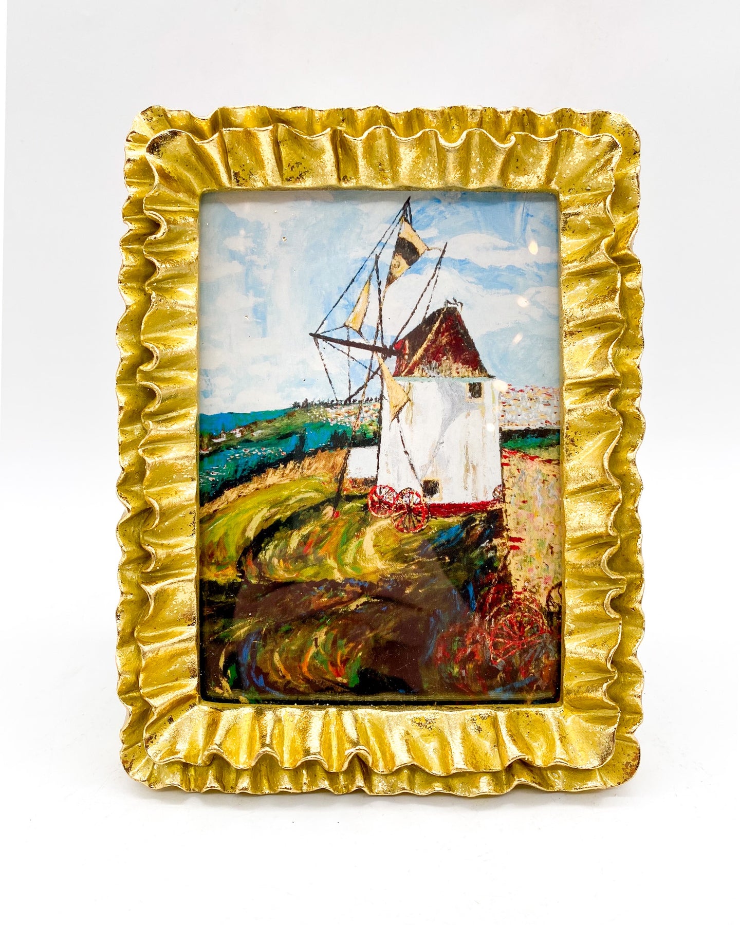 Gold Ruffles Photo Frame 5x7