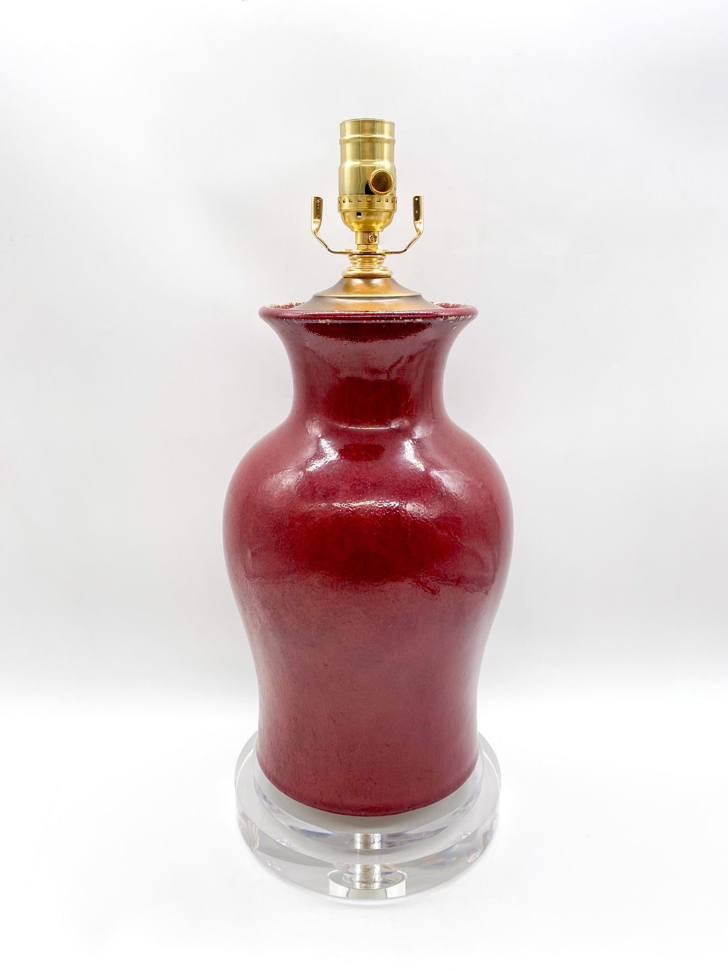 Oxblood Vase Lamp, ~23