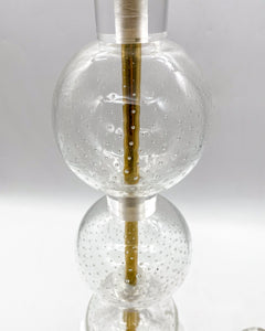 Vintage Czech Glass Ball Lamp, ~26"