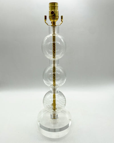 Vintage Czech Glass Ball Lamp, ~26