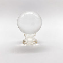 Load image into Gallery viewer, acrylic finial, acrylic ball finial, clear acrylic, round finial, finial, finials, modern finial, contemporary finial, contemporary, lampshade finial, lampshade topper, table lamp topper