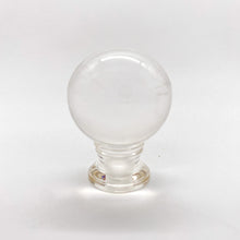 Load image into Gallery viewer, acrylic finial, acrylic ball finial, clear acrylic, round finial, finial, finials, modern finial, contemporary finial, contemporary, lampshade finial, lampshade topper, table lamp topper