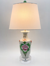 Load image into Gallery viewer, Antique Floral Vase Lamp, 18.75"