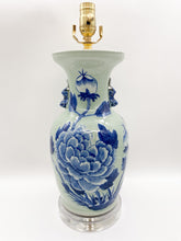 Load image into Gallery viewer, Celadon and Blue Vase Lamp, ~25"