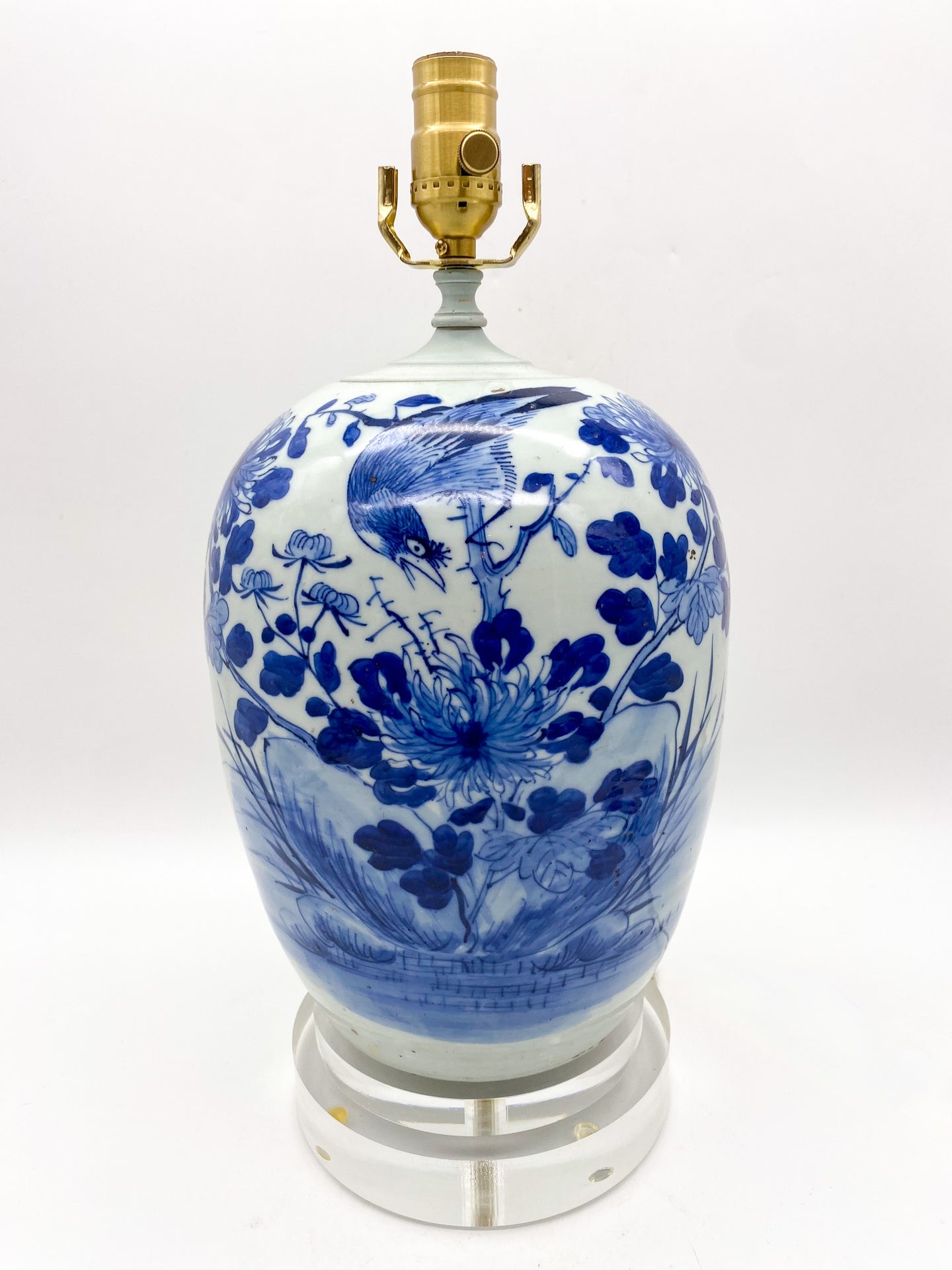 Blue-Bird-Melon-Jar-Table-Lamp.15.5in.tall-(to-harp-saddle)