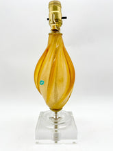 Load image into Gallery viewer, 24K Gold Murano Tear Drop Lamp, 19.5&quot; height