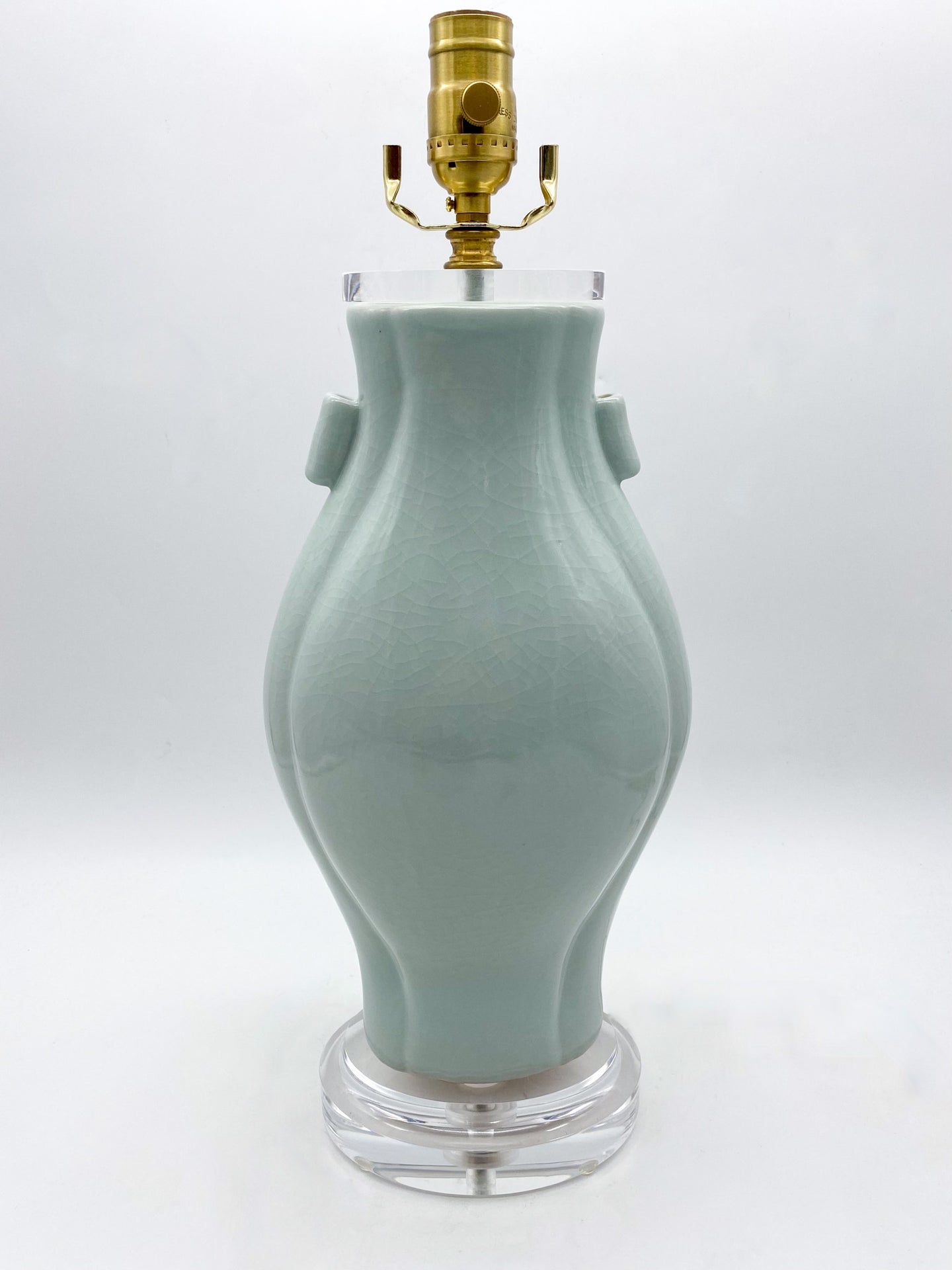 Celadon Crackle Glaze Oval Lamp