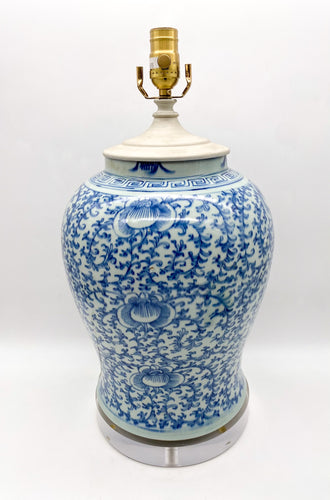 Lt.Blue/White-Temple-Jar-Table-Lamp.-17.5in.-(to-harp-saddle)