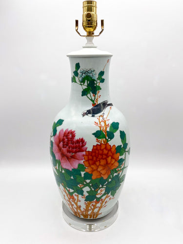 Cut Vase Bird in Flower Garden 19.5