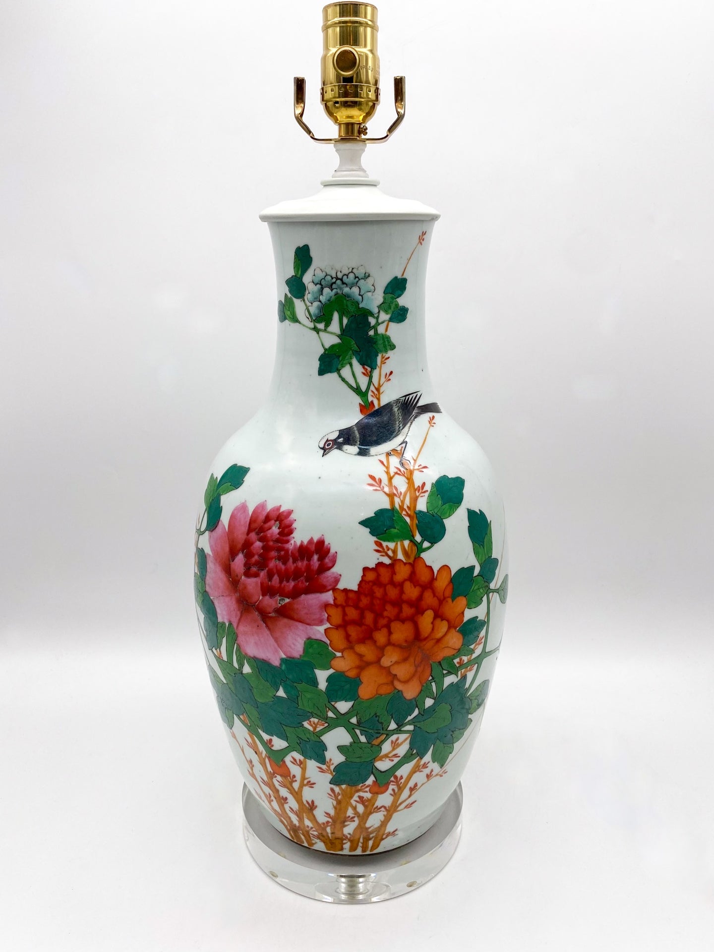 Cut Vase Bird in Flower Garden 19.5