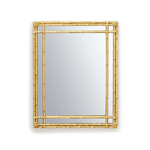 Golden Bamboo Hanging/Standing Mirror, 11"x14"