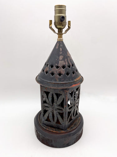 Rustic Iron Lantern Lamp, 22