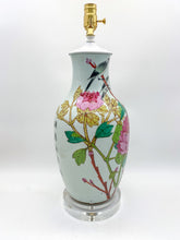 Load image into Gallery viewer, Antique Chinese Vase Lamp, Birds and Peonies