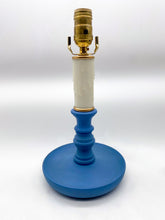 Load image into Gallery viewer, Mediterranean Blue Carved Wooden Table Lamp