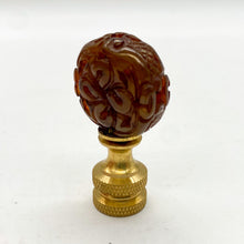 Load image into Gallery viewer, lamps, lamps store, lighting store, Dallas lampshade store, Dallas lamps, interior design Dallas, lampshade store, lampshades Dallas, finial, finials, jade, brown jade, carved finial
