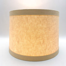 Load image into Gallery viewer, Banded Tan Linen Drum, 15"