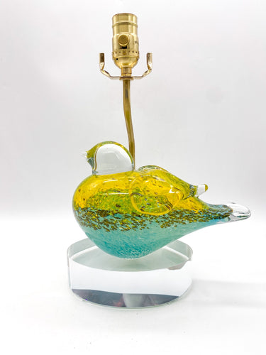 lamps, lamps store, lighting store, Dallas lampshade store, Dallas lamps, interior design Dallas, lampshade store, lampshades Dallas, bird lamp, solid glass lamp, solid glass bird, solid glass sculpture, art glass, art glass sculpture, colorful bird lamp