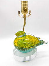 Load image into Gallery viewer, lamps, lamps store, lighting store, Dallas lampshade store, Dallas lamps, interior design Dallas, lampshade store, lampshades Dallas, bird lamp, solid glass lamp, solid glass bird, solid glass sculpture, art glass, art glass sculpture, colorful bird lamp
