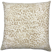 Load image into Gallery viewer, Decorative pillow with a beige and white pattern on a plain background, animal print pillow, beige animal print pillow, dallas pillows