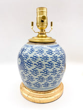 Load image into Gallery viewer, Blue &amp; Celadon Ginger Jar Lamp 8"h. x 6"dia.