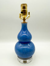 Load image into Gallery viewer, Blue Crackle Double Gourd Table Lamp