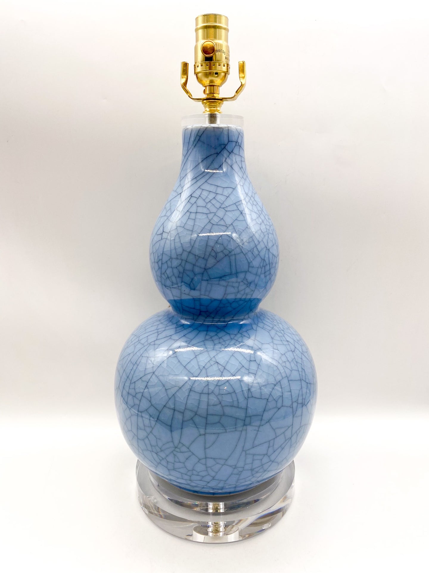 lamps, lamp shop, lamp store, lamp store dallas, blue lamp, blue crackle lamp, blue ceramic lamp, blue gourd lamp 