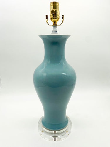 Light Blue Fish Tail Vase Table Lamp 17