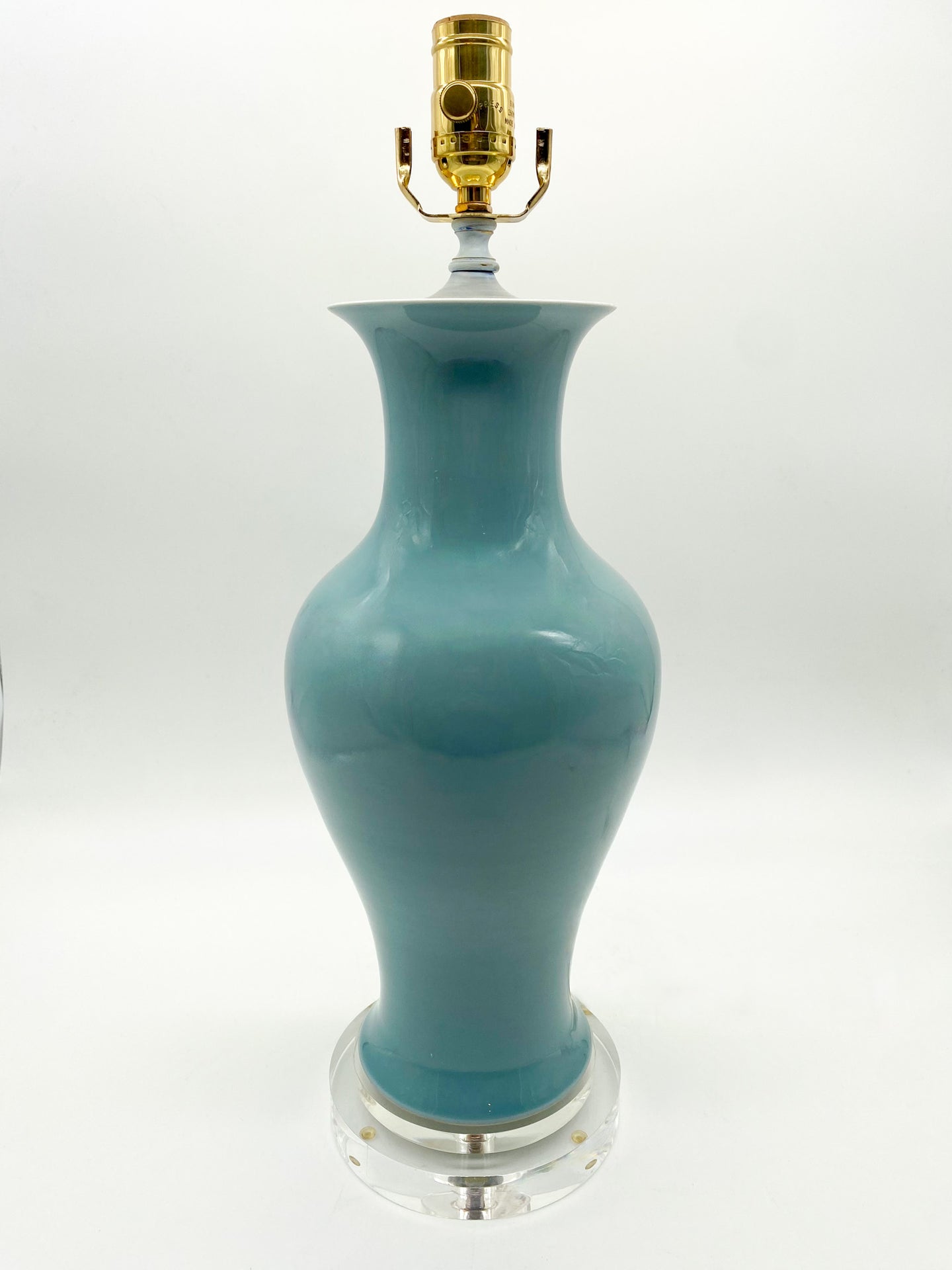 Light Blue Fish Tail Vase Table Lamp 17