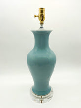 Load image into Gallery viewer, Light Blue Fish Tail Vase Table Lamp 17&quot;