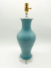 Load image into Gallery viewer, Light Blue Fish Tail Vase Table Lamp 17&quot;