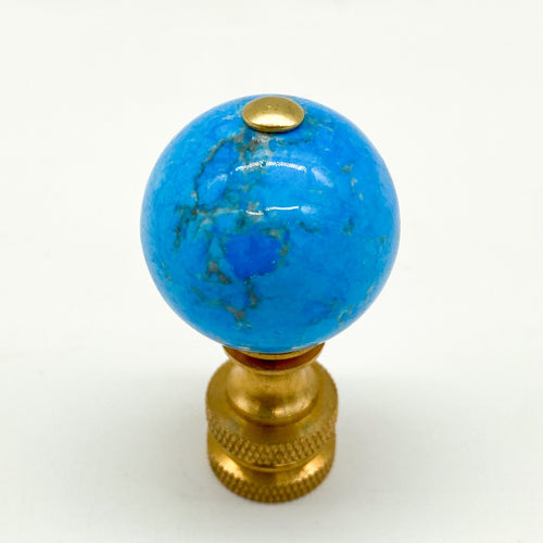 lamp store, dallas lamp store, blue finial, blue marble finial, blue stone finial, lampshade store dallas 
