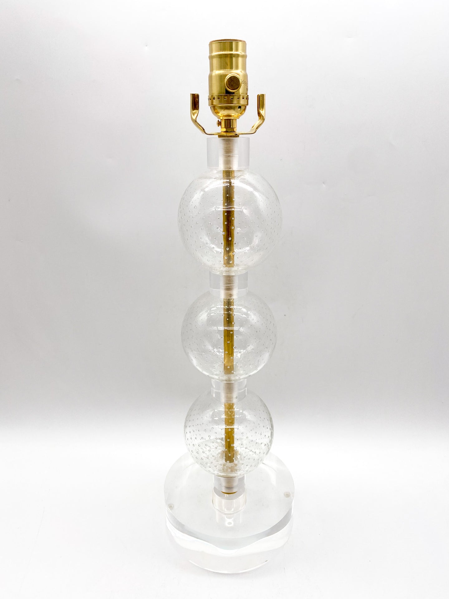 Vintage Czech Glass Ball Lamp, ~26