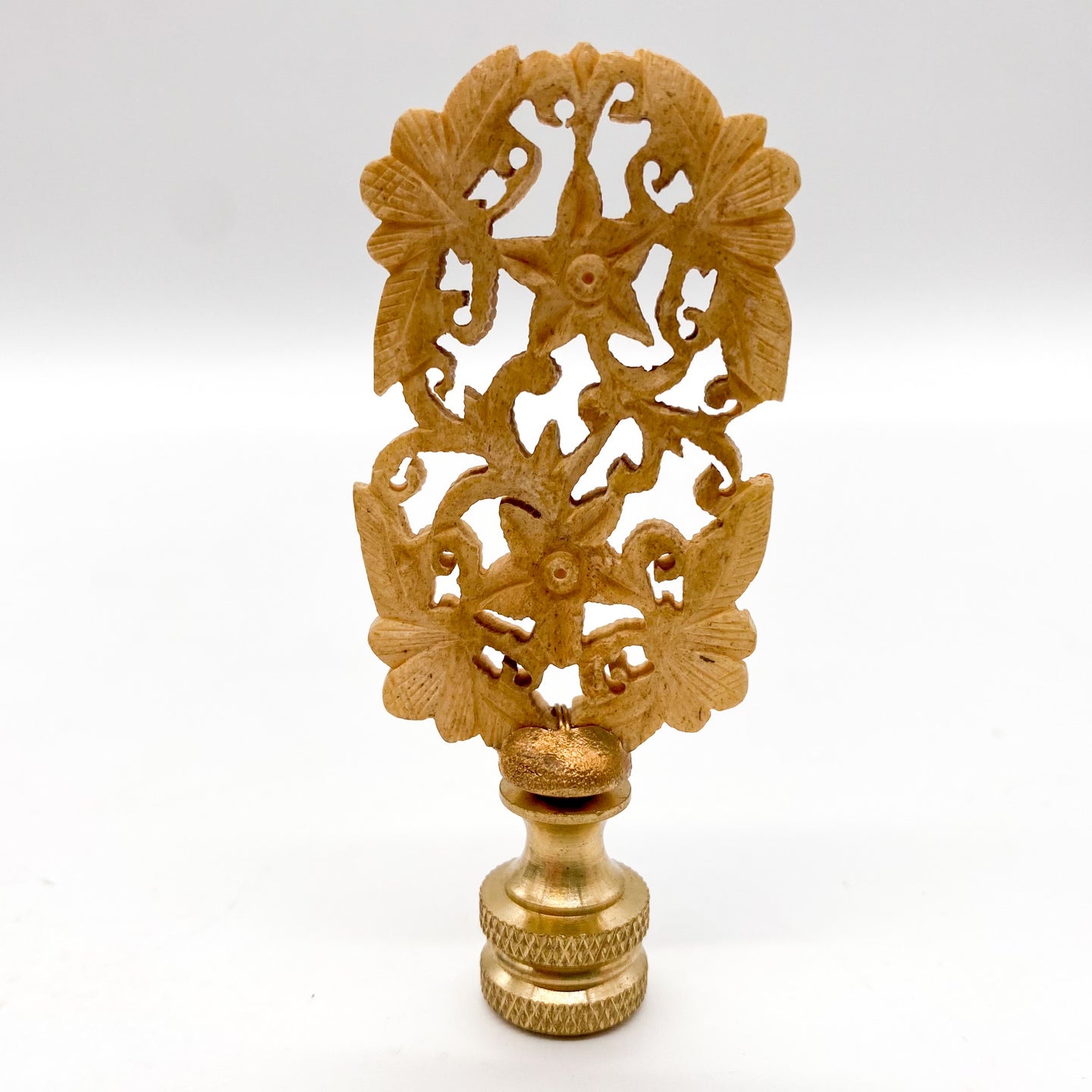 Carved Antique Bone Finial, 3