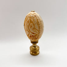 Load image into Gallery viewer, Carved Bone Egg Finial, Rabbits