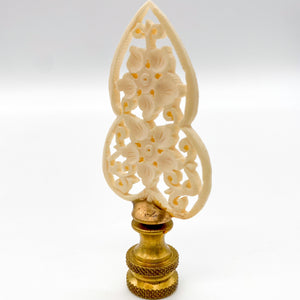 Carved Bone Finial, 3"