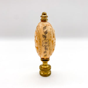 Carved Bone Monkey Finial, 3"